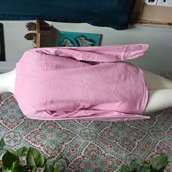 Totally Pink Soft Polyester Long Sleeve Top, Size M - Picture 3 of 10